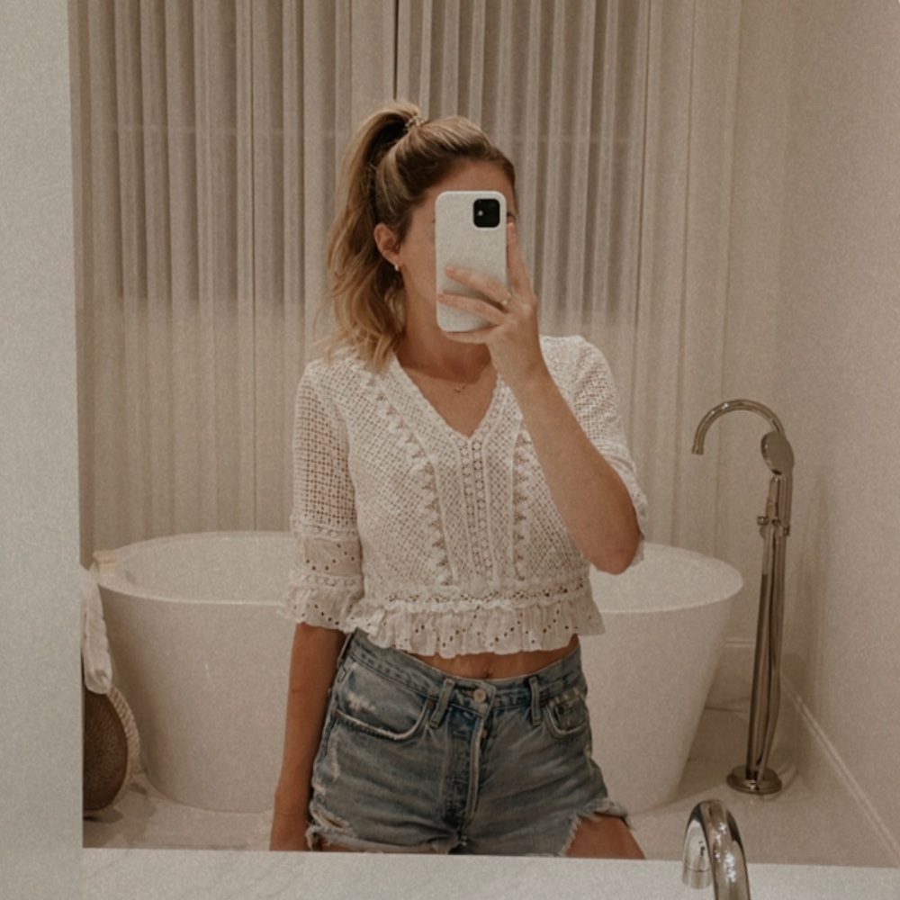 CROCHET TEMPTATION BLOUSE SIZE M
